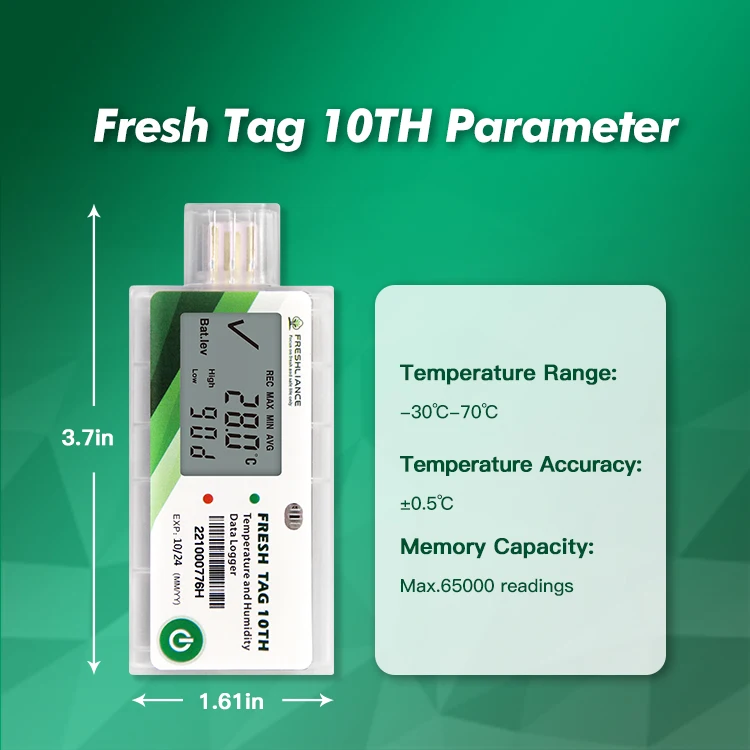 3PCS Cold Chain Transport Usb Temperature And Humidity Data Logger For Vaccine Carrier Cold Chain Box