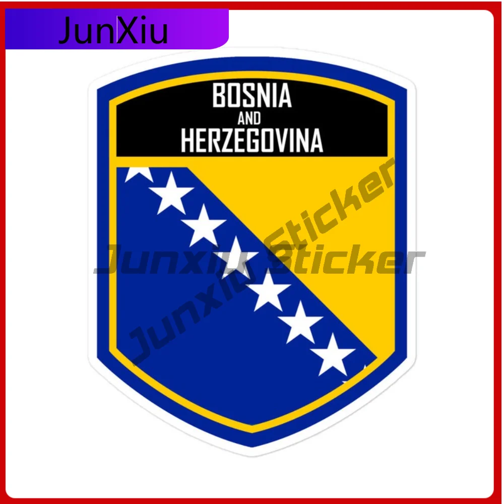 

Bosnia and Herzegovina Emblem Stickers High Quality Vehicle Sticker For Helmet Motorcycle Fade Resistant Decoration Auto