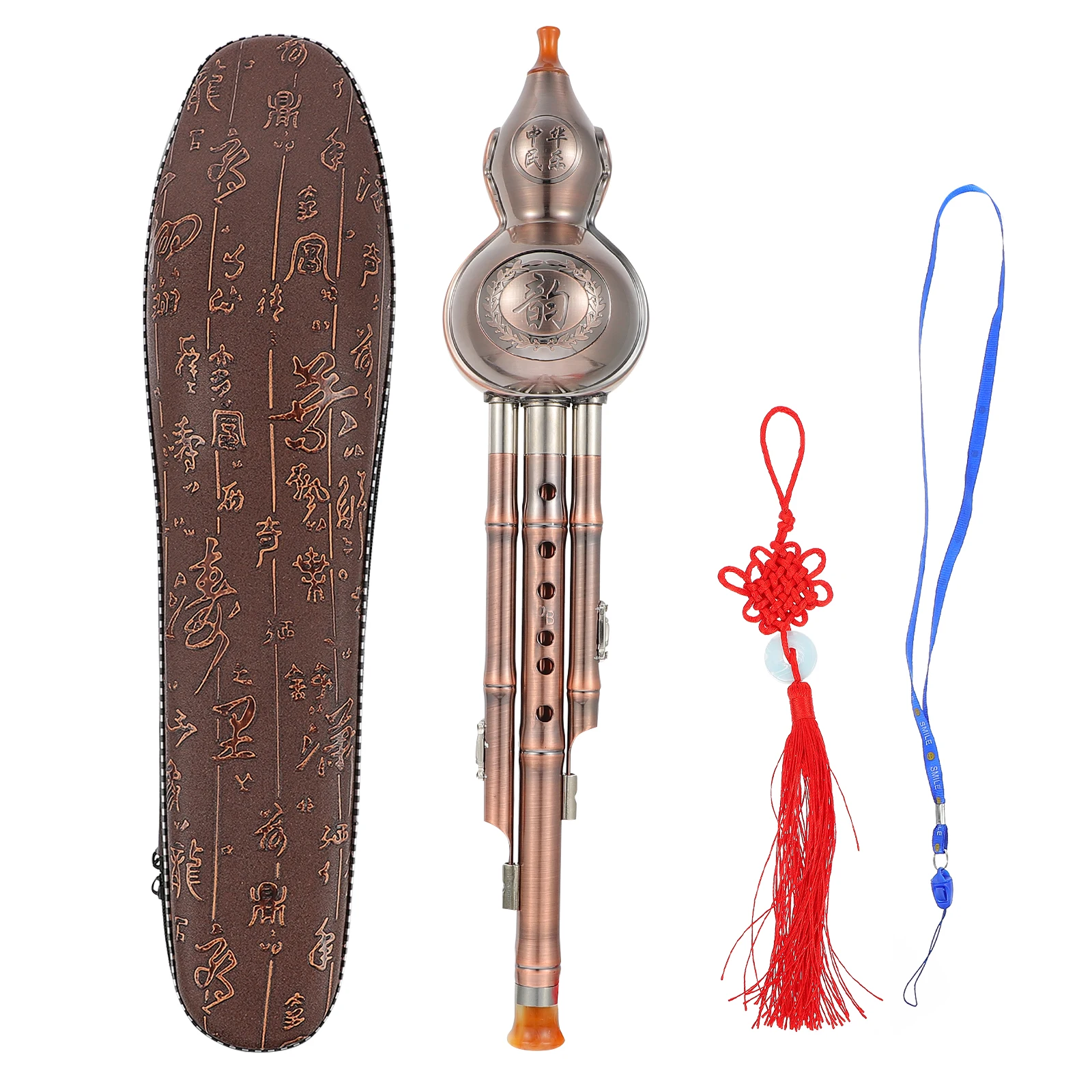

Three Tone Gourd Silk Instruments Scale Chinese Cucurbit Flute Musical Practice Beginner Porcelain Sound Elegant Appearance