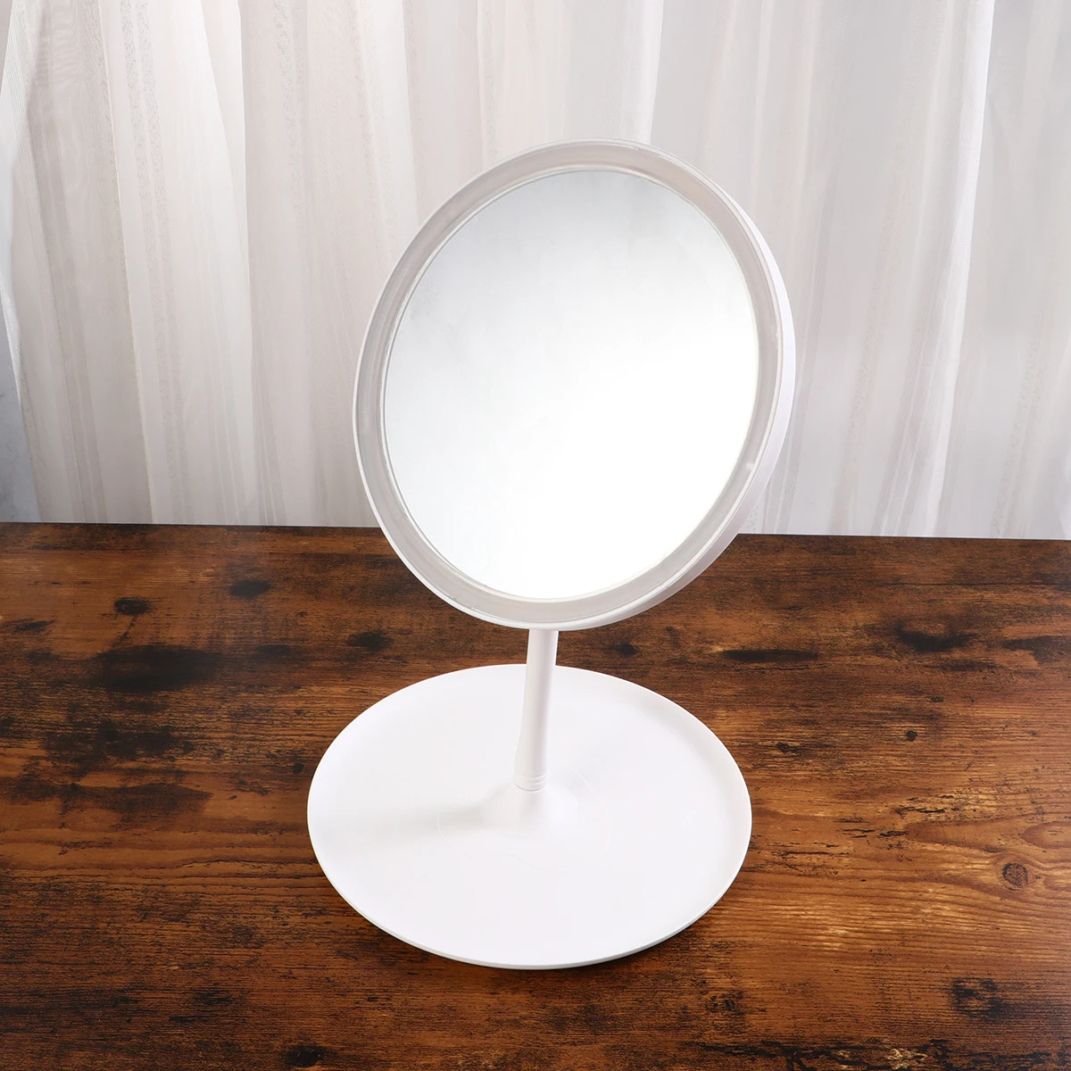 

USB Magnification Makeup Vanity Mirror with Lights Round Rechargeable Lighted LED