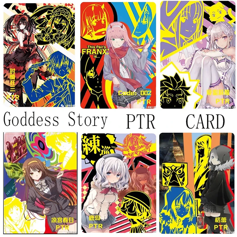 

Goddess Story PTR Card Holder Emilia Tokisaki Kurumi anime figure Hot Stamping Game Collection Card gift for kids Toy