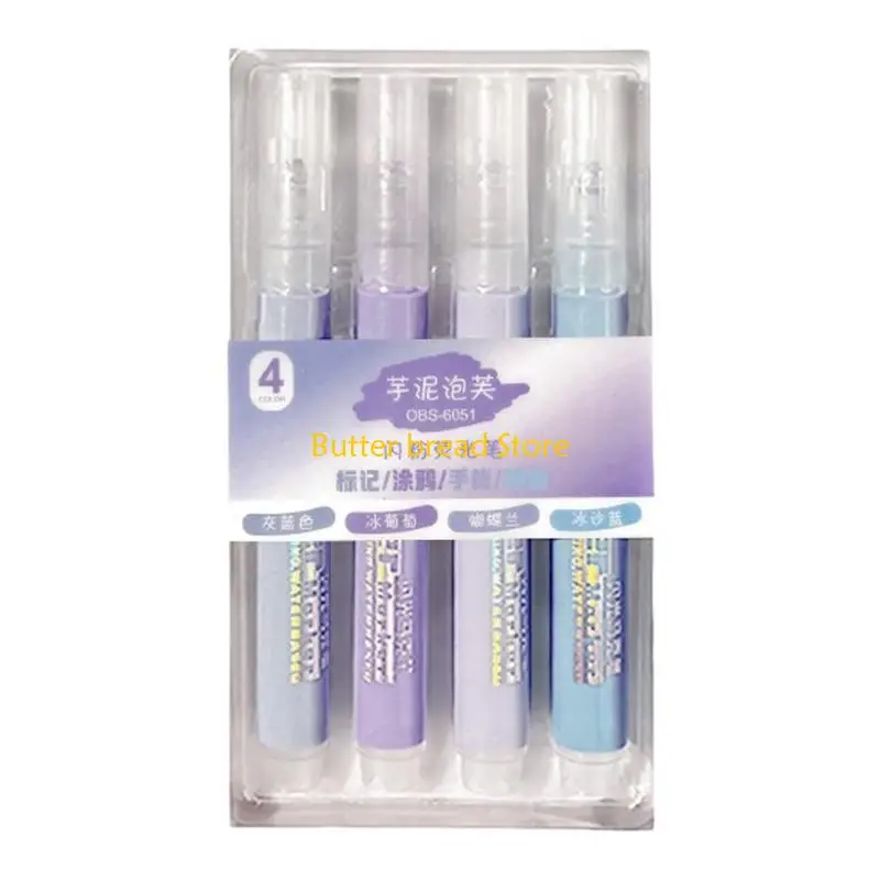 W89C Highlighter Marker Pen 4MM Line Wide Tip for Drawing Sketching Scrapbook