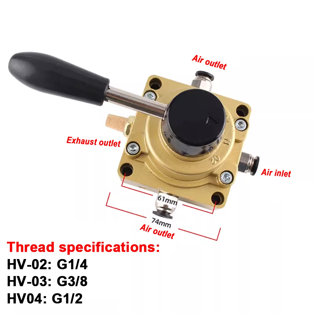 

Manual Valve/Manual Switch/Manual Directional Valve/ Manual Control Air Valve HV-02 HV-03 HV-04 4 Way 3 position Valve