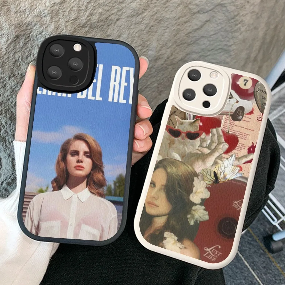 L-Lana-Del-Rey Singer Phone Case Hard Leather For iPhone 14 13 12 Mini 11 14 Pro Max Xs X Xr 7 8 Plus Fundas