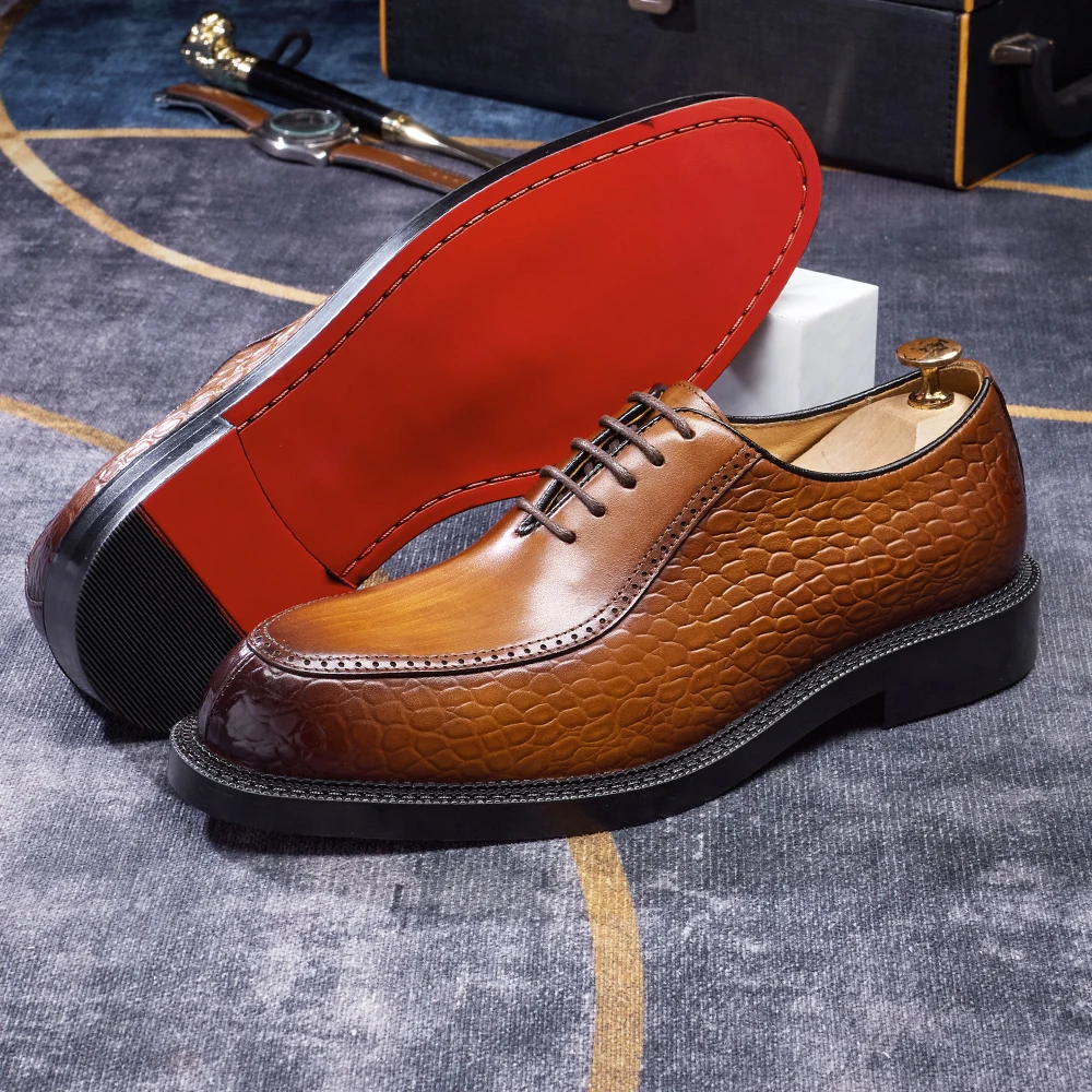 Spring Autumn New Men's Genuine Leather Casual Shoes Outdoor Work Shoes Office Dress Shoes Men's Wedding Shoes Free Delivery