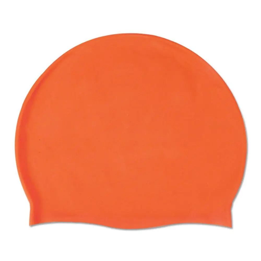 Solid Color Protect Ears Swim Pool Long Hair Large Swim Caps Bathing Caps High Elastic Diving Hat Silicone Swimming Caps