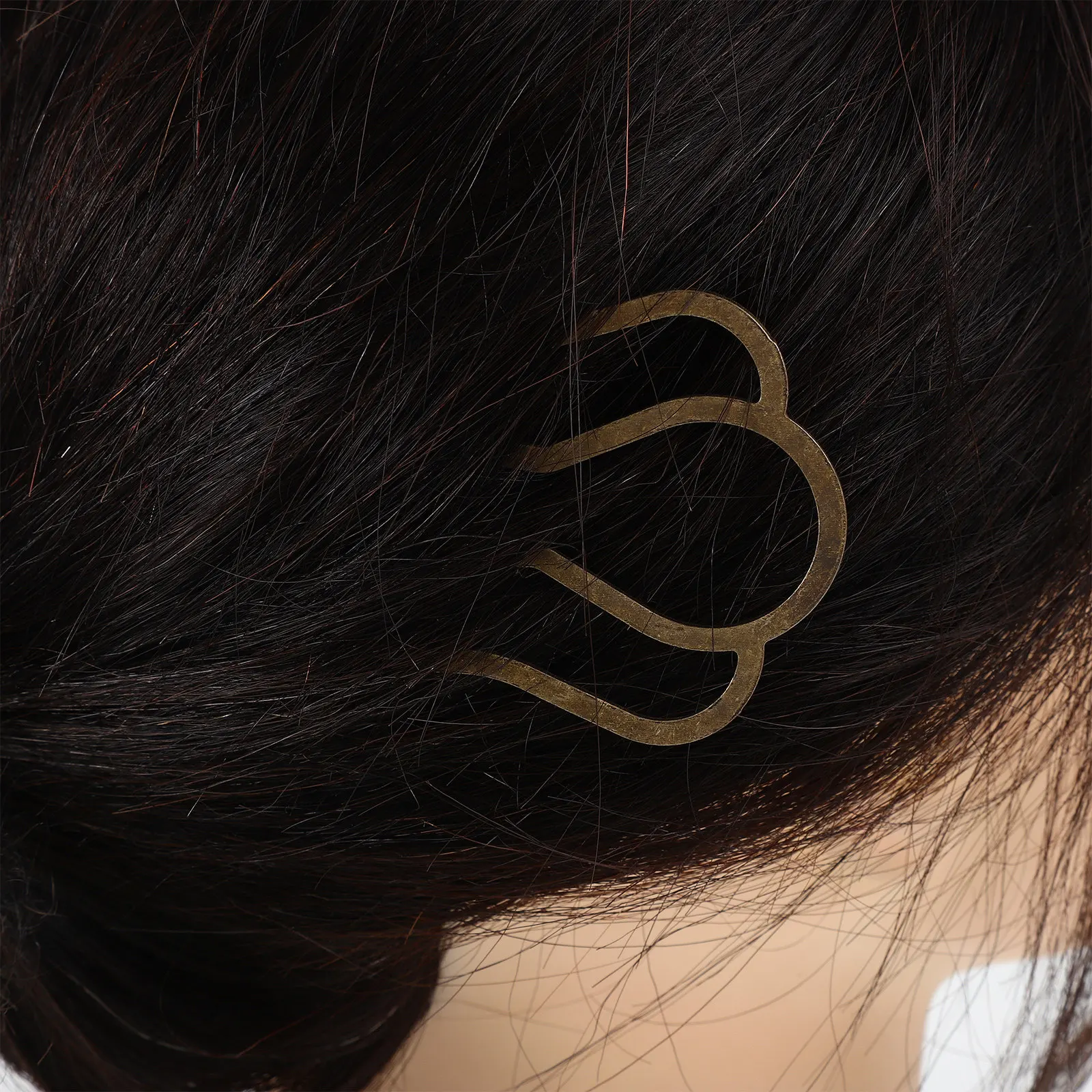 

6Pcs U Shaped Hairpins Metal Vintage Bronze Hair Fork Clips Secure Hold Hairstyle Pins for Updo Bun Chignon Hair Accessories