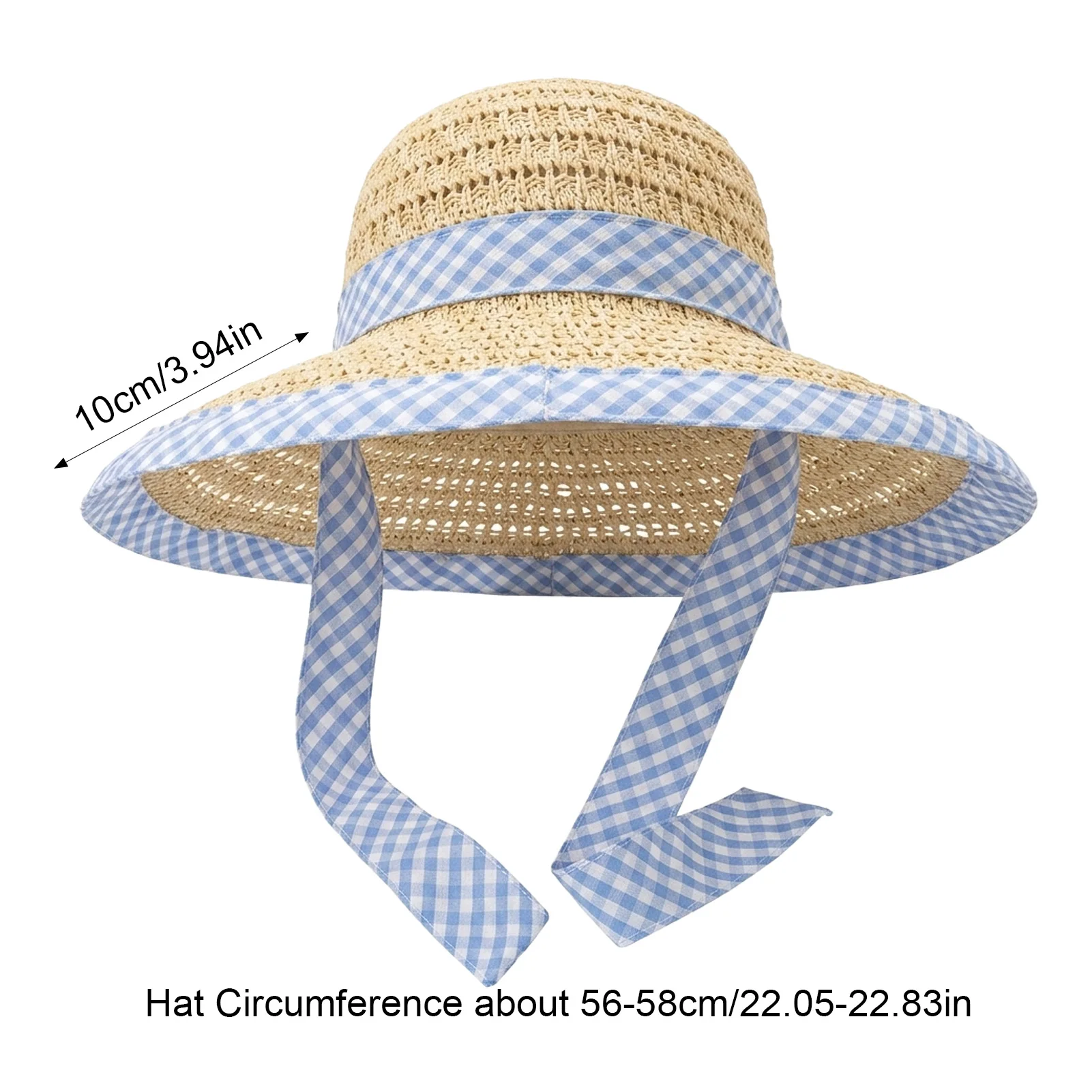 Women Straw Hat Wide Brim Sun Protect for Outdoor Beach Garden