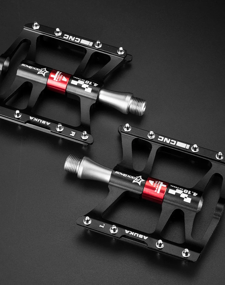 ROCKBROS Mountainbike Fahrrad Pedale Radfahren Ultraleicht Aluminium Legierung 4 Lager MTB Pedale Bicicleta Bike Pedale Flache BMX – Detail 11