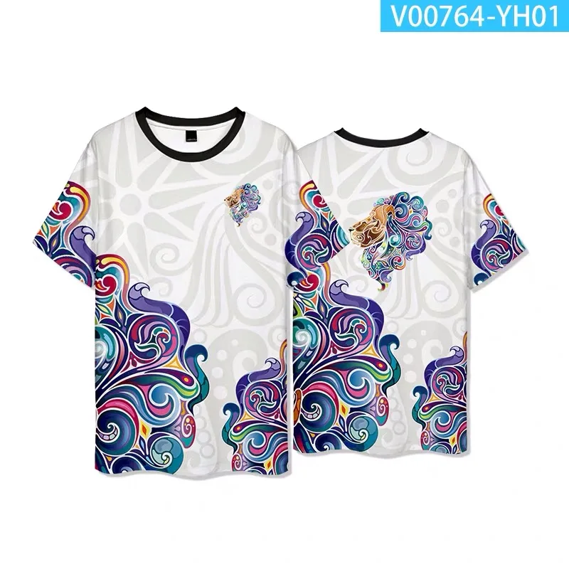 Camiseta con estampado 3D japonés ukiyo-e, ropa de calle Popular de manga corta con cuello redondo, talla grande, moda de verano