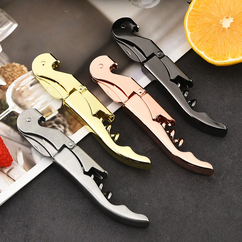 Custom Multifunction Wine Corkscrew Opener Personalized Kitchen Tool Seahorse Three In One Stainless Steel Beer Bottle Opener