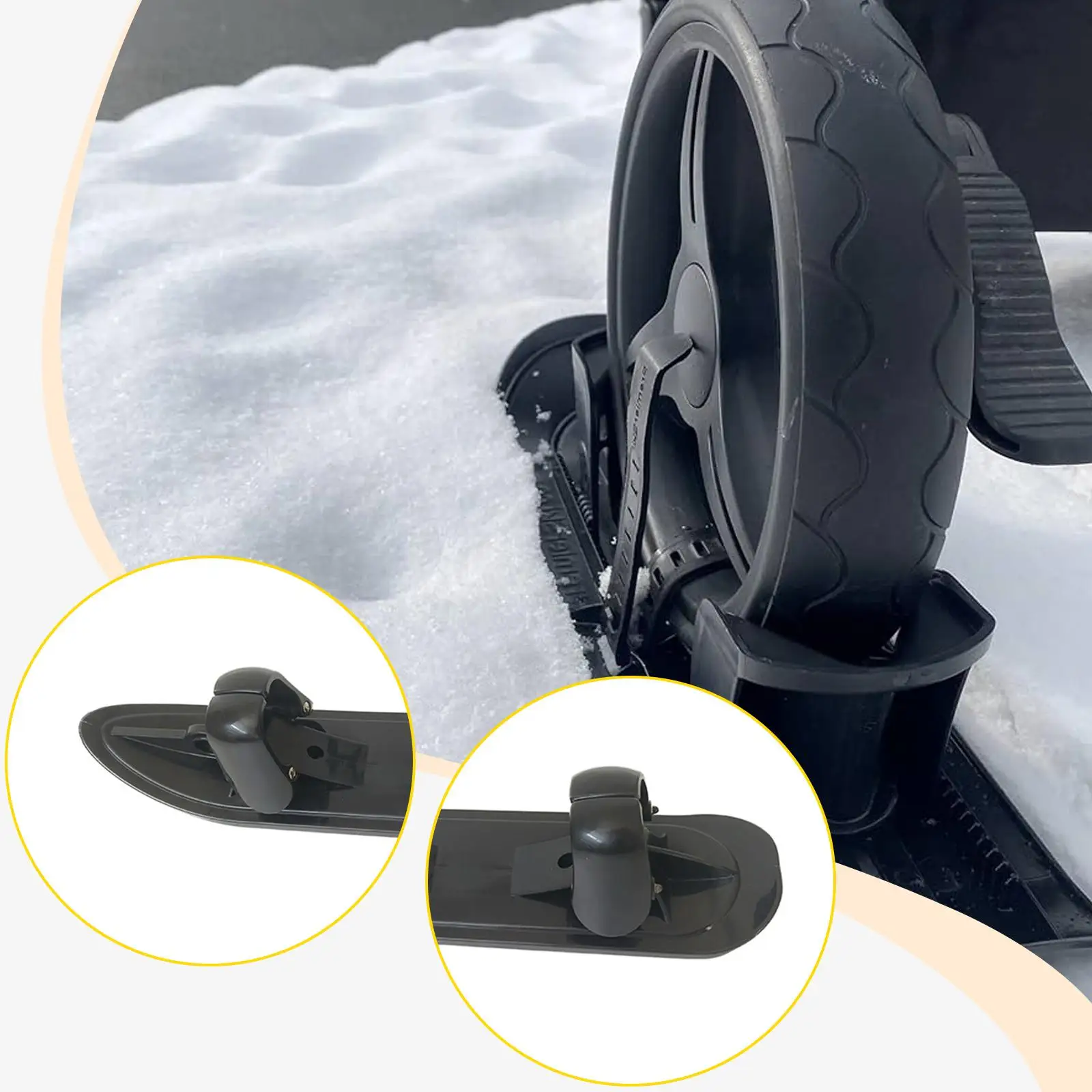 

Bikes Ski Sled Snow Ski for Bikes Children Grass Skiing Snowmobile Winter Flat