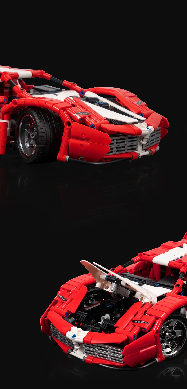 Technisches 1:14 Maßstab Rennmodell Baustein Italia Horse Fxx K Supersportwagen Fahrzeug Super Sportwagen Spielzeug Sammlerstück für Geschenke – Detail 7