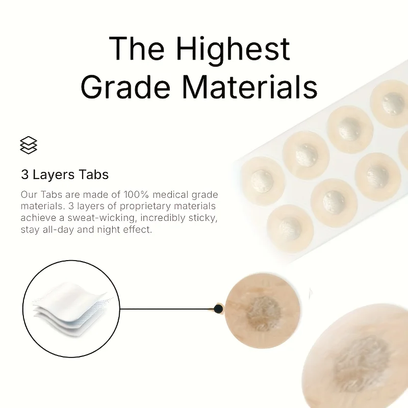 320Pcs Beige Square/Round Magnetic Nasal Patches, Strong Stick Long-Lasting for Multi-Scene