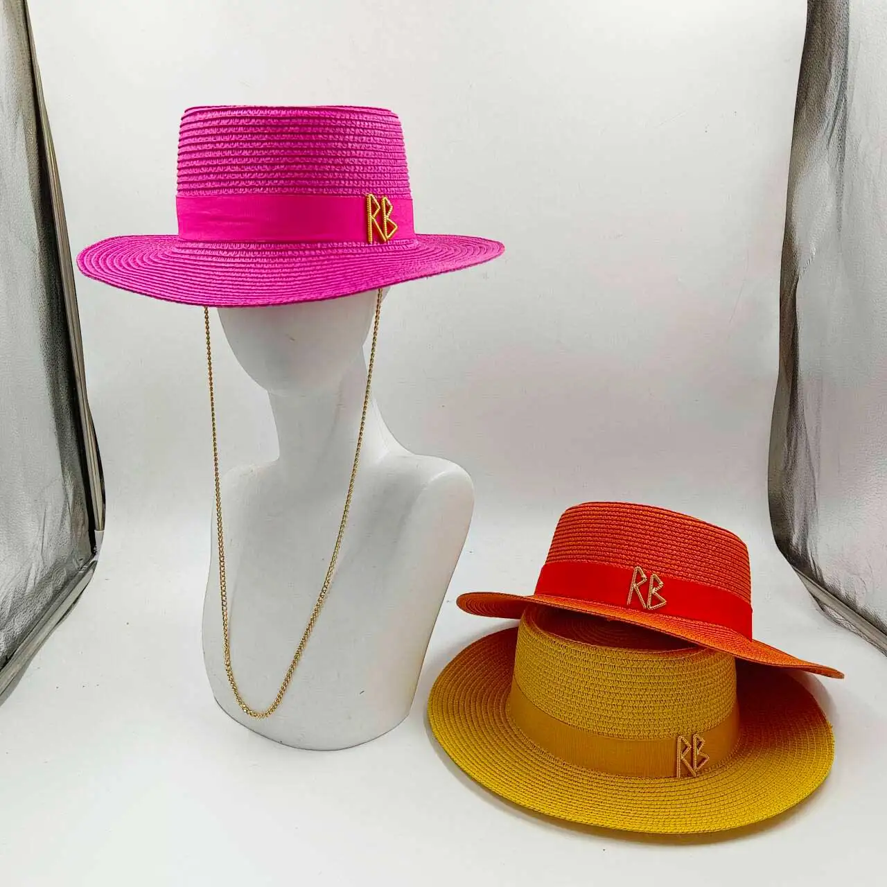 Summer Straw Hat Chain with  Elegant Ladies Party Dress Hats Travel Beach Sun Hat chapeau шляпа женская