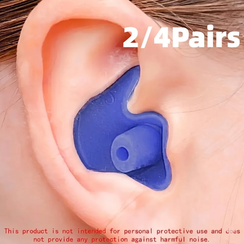 2/4Pairs Color Soft Earplugs, Suitable for Swimming and Water Sports,random color,silicone material, swim accessories.