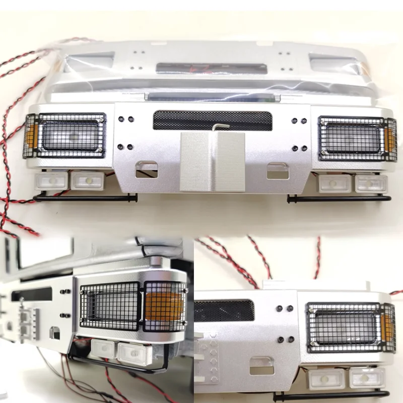 Simulation Model Metallic Natural Color Bumper for 1/14 RC Truck for JXmodel for MAN F2000 Car