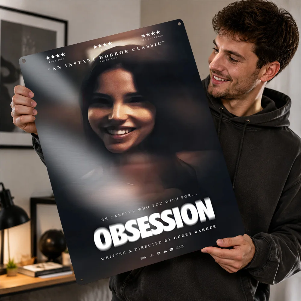 Obsession Movie Metal Poster Cinema Wall Art Customized Retro Tinplate Sign for Man Cave Home Decor Film Fan Gift Display Plaque