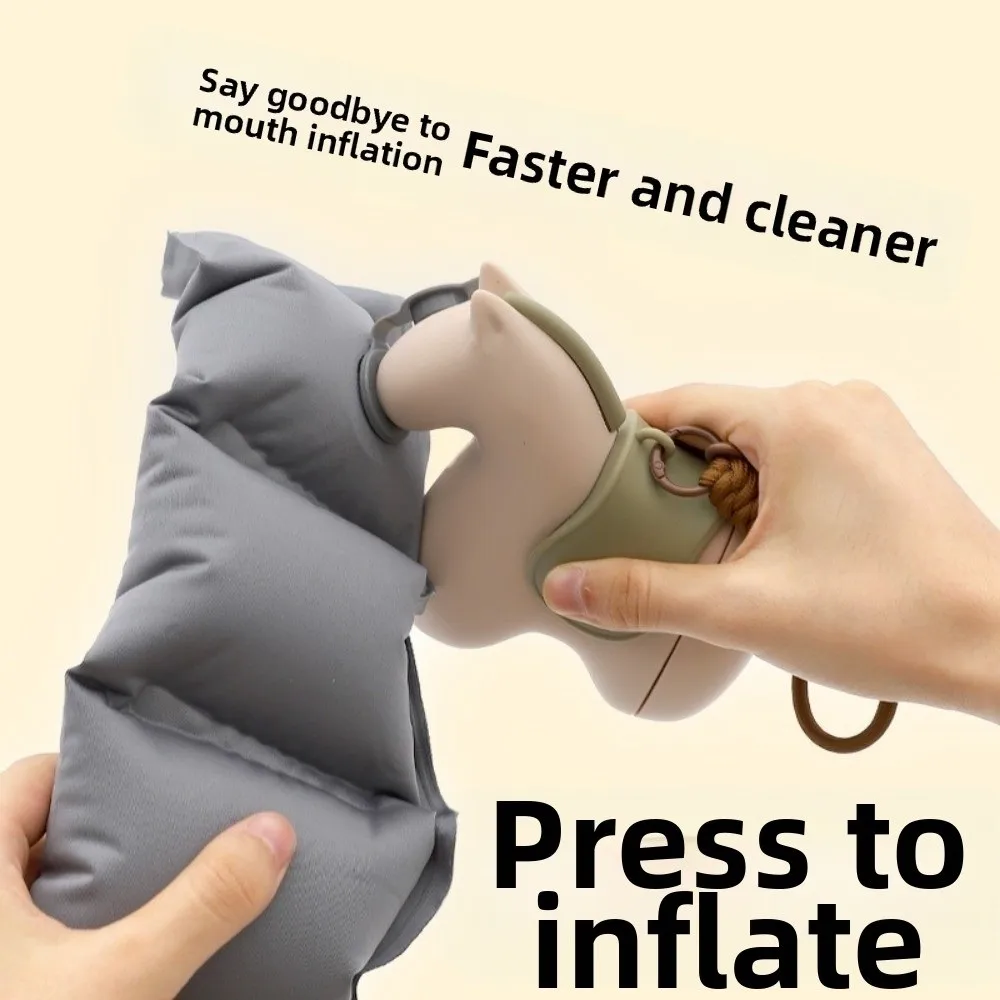 Neck Protection Inflatable Neck Pillow Pressed Inflation Creative U-shaped Travel Pillow Comfort Super Light