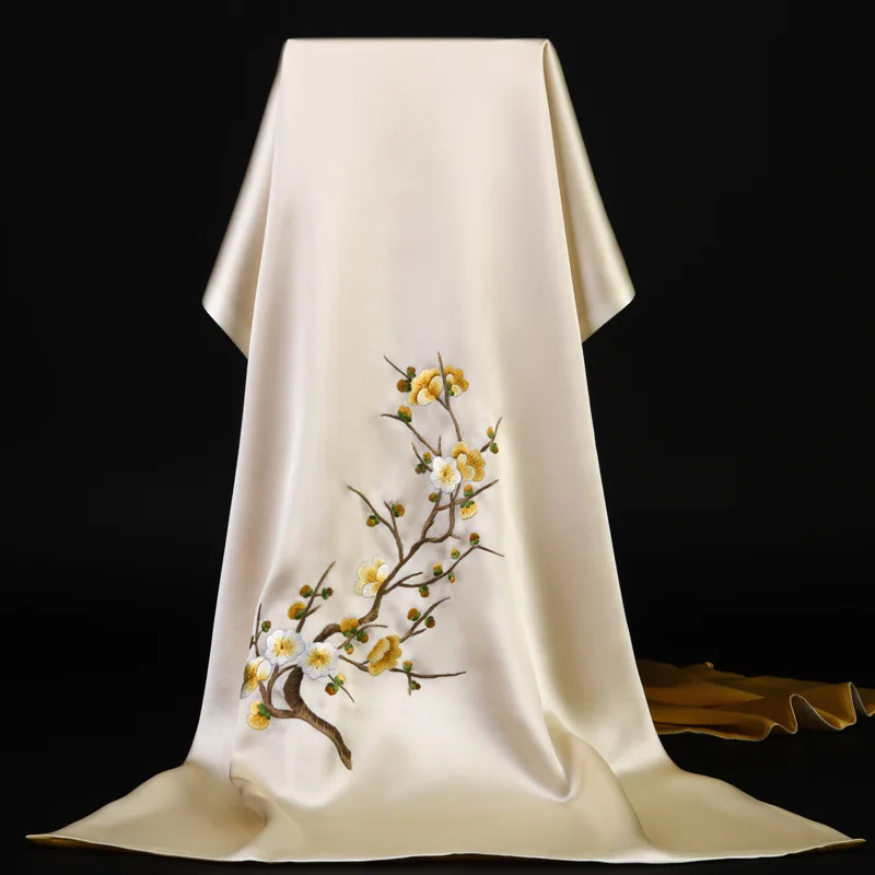 Women's Cheongsam Shawl Wedding Mom Long Handmade Embroidery Scarf Mother-in-Law Outer Match
