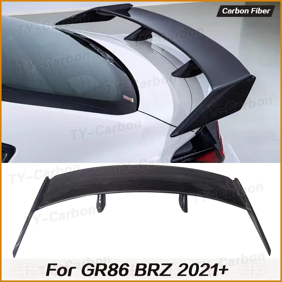 

Задний спойлер из настоящего углерода для Toyota GR86 ZN8 ZD8 Subaru BRZ, задний спойлер багажника, тип GTS, аксессуары для крыльев FRP 2021+