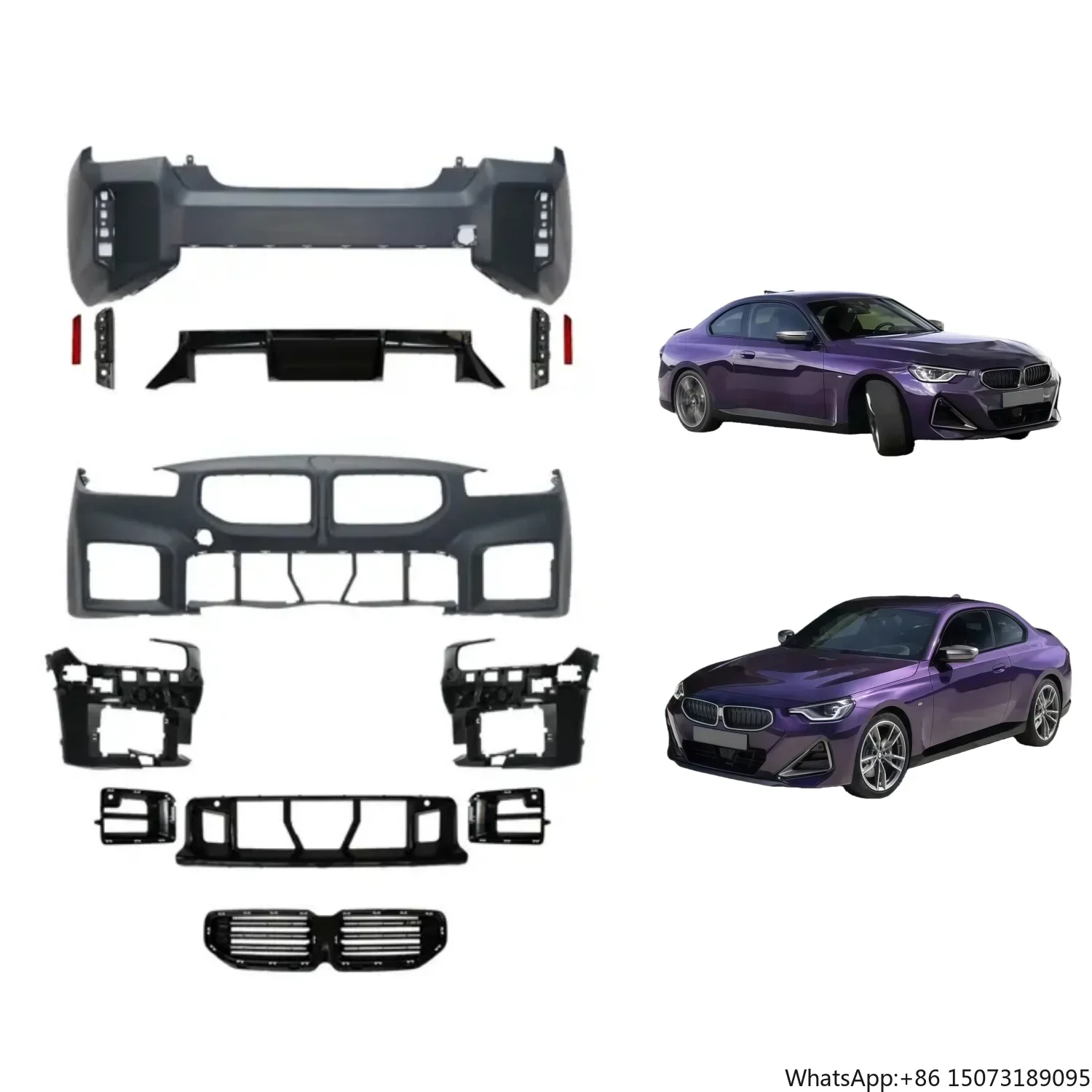 

Идеально подходящий высококачественный передний бампер в стиле M2 для G42 2 серии | Материал PP, прямая замена