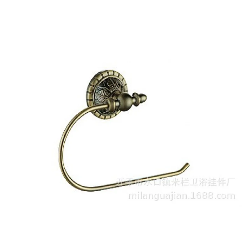 European Style Bathroom Carved Bronze Towel Ring Wall-Mounted Bath Towel Rack Bathroom Hardware Accessories