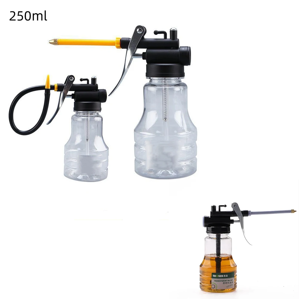 250ml Puszki olejowe Plastikowy przezroczysty wąż Wysokociśnieniowy wąż smarowy Olejarka Mini smarownica Wąż wtryskiwacza oleju Pompa olejowa