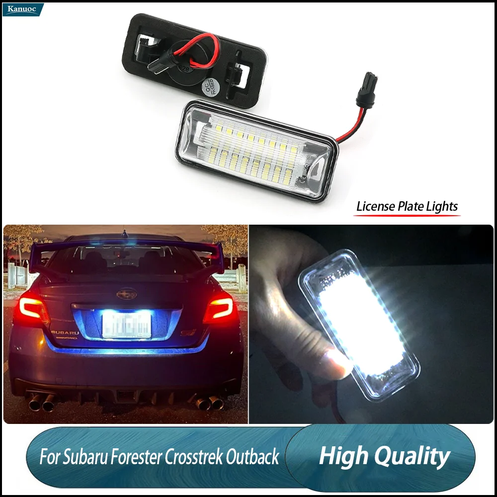 

2Pcs LED License Plate Lamp Kit For Subaru Forester Crosstrek Outback Ascent