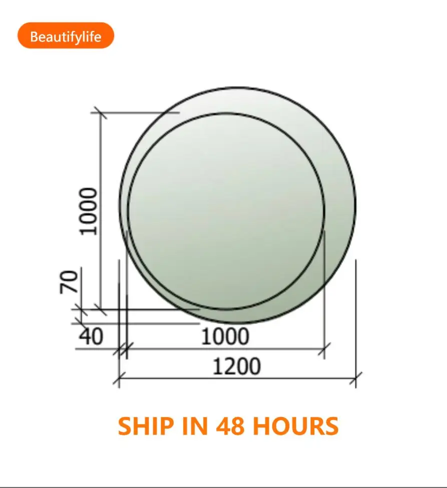 

FH Special-shaped entry wall hanging mirror background decorative mirror round creative aisle corridor entrance hanging mirror