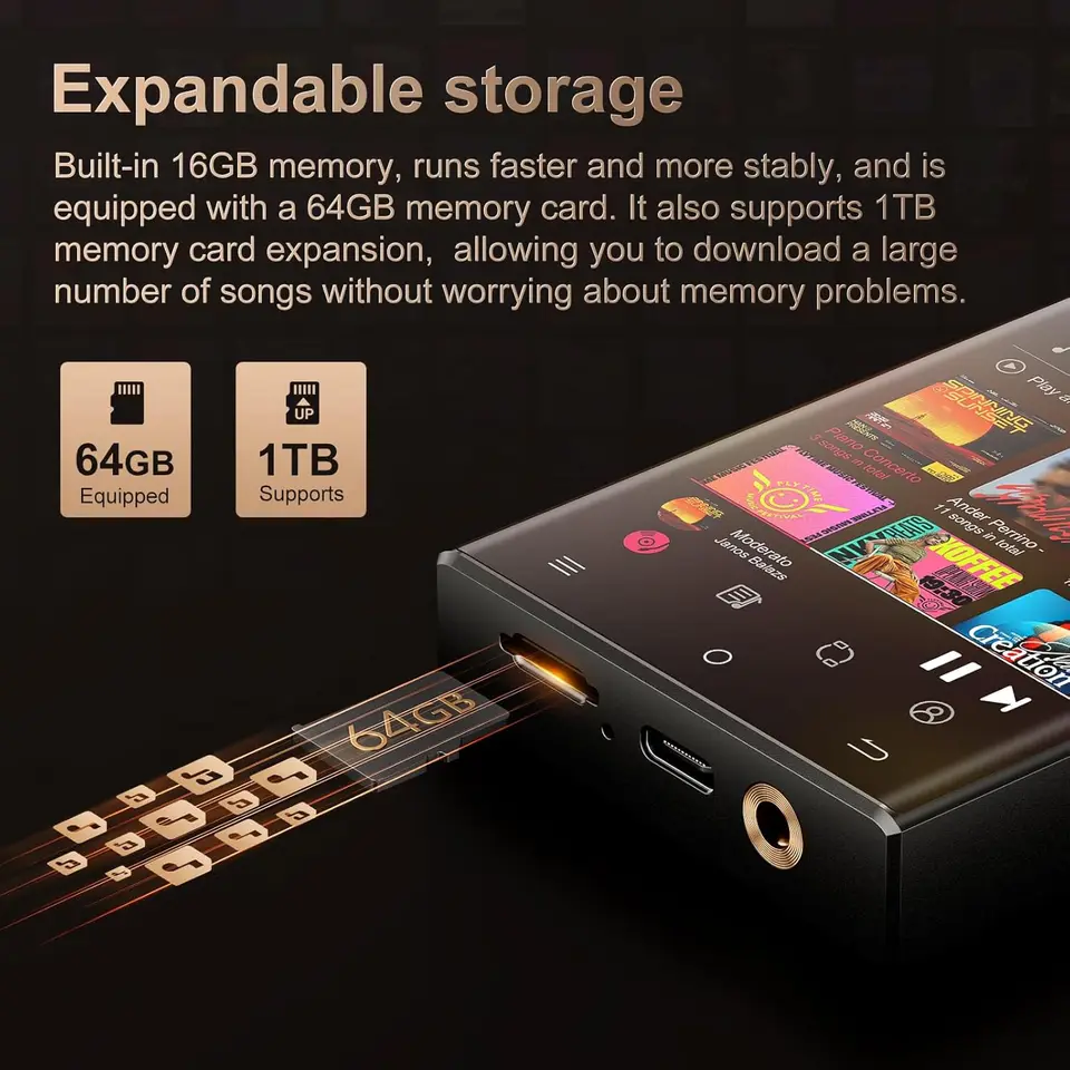 Bluetooth、WiFi搭載 Hi-Fi MP3プレーヤー Oilsky Sec1f17a226e34e9f912cc27e351bb