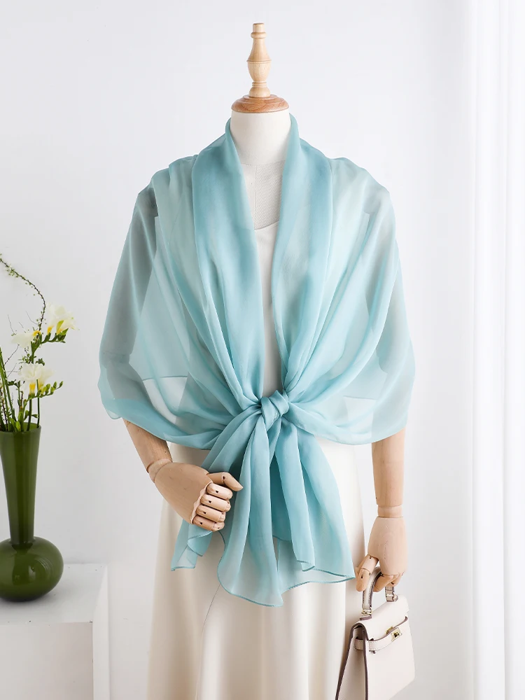 シルクスカーフ女性の薄い秋のアウターウェアショールガウンハイエンドセンセーションスカート杭州シルクママファッションアクセサリー