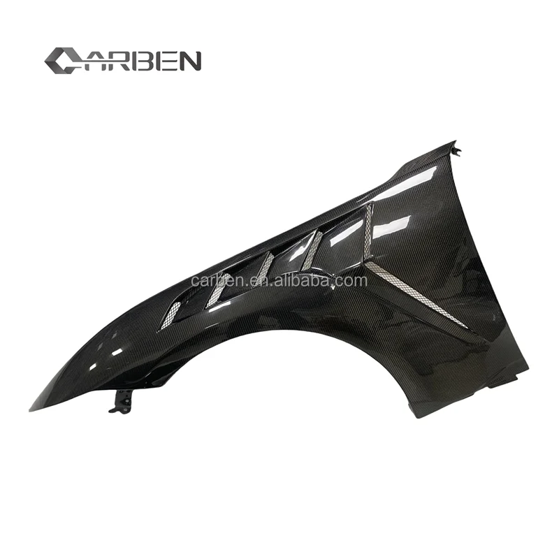 

For 2024 Ford Mustang Carbon Fiber Fender GTD Style Front Bumper Perforated Fender