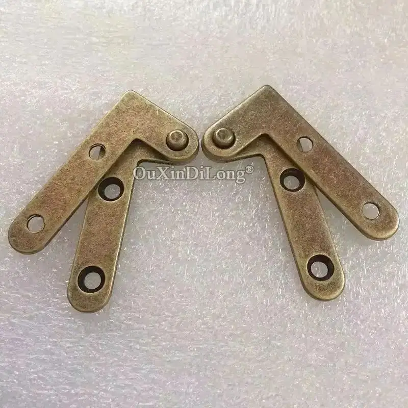 20Pairs Pure Brass Door Pivot Hinges 360° Rotary Invisible Conceal Cabinet Door Hinges Inset Furniture Hinges Install Up & Down