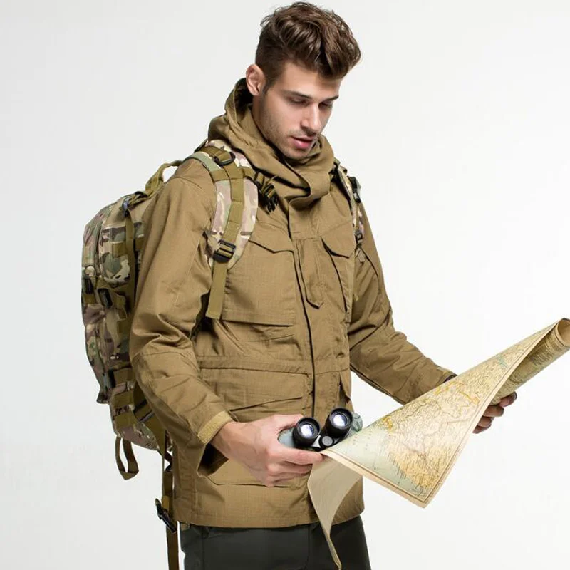 Outdoor Camouflage Jacket Men Military Tactical Outwear Autumn Winter Windproof Windbreaker Breathable Hiking Fishing Clothing