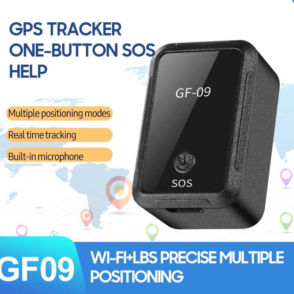 GF09 Mini GPS Tracker Car L Ocator Real Time Tracking Location Voice Recording Anti-lost Positioner Device for Child Pet Dog