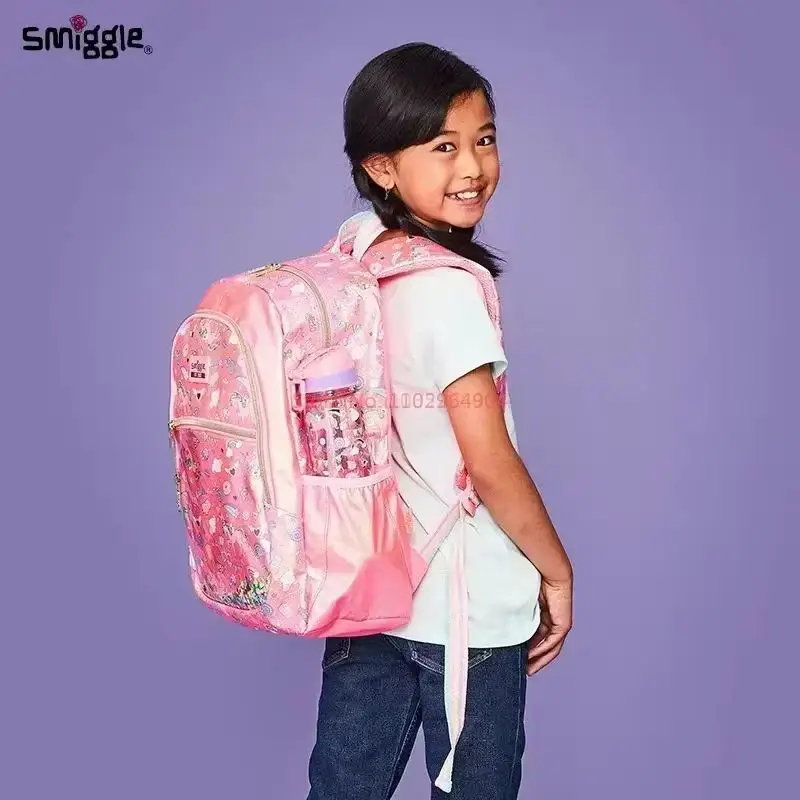 Genuine Australian Smiggle Backpack, Unicorn Student Lightweight, Load-Reducing, Children'S Large Capacity Backpack, Girl Backpa