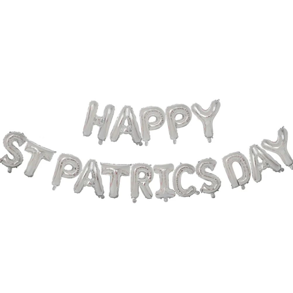 

63 Pcs Patrick's Day Banners Saint Party Decorations Balloons Pearlescent Hanging