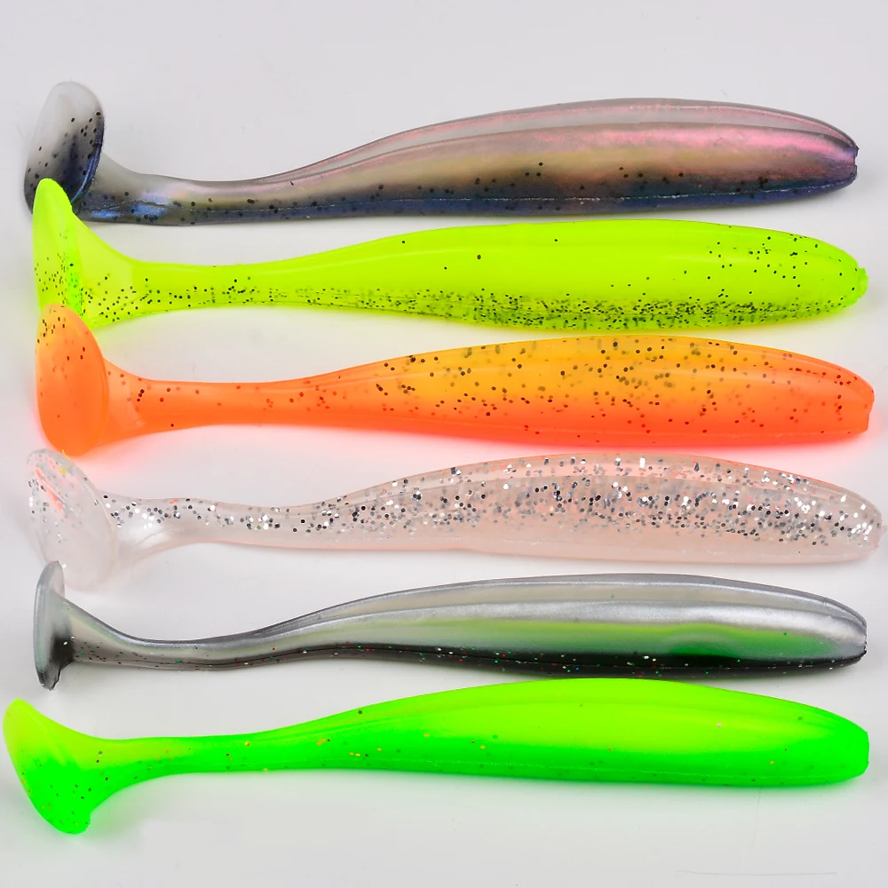 Proberos 4/10 Stück 9/12 cm 4,7/9 g T-Tail Swimbait Silikon-Weichwurmköder Künstlicher Köder Wobbler für Meeres- und Süßwasser-Angelausrüstung – Detail 10