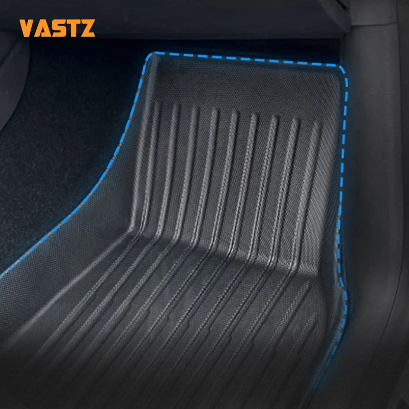 For 7 Seater Tesla Model Y Floor Mats Full Set Liners All-Weather Anti-Slip TPE Liner Waterproof Frunk Trunk Mat Accessories