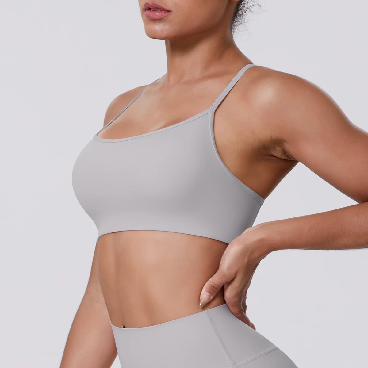 Sport-BH Nahtloses Yoga-Top Damen Fitness-Artikel Gym Active Wear Back Cross Workout Push-up Fitness Laufunterwäsche – Detail 31