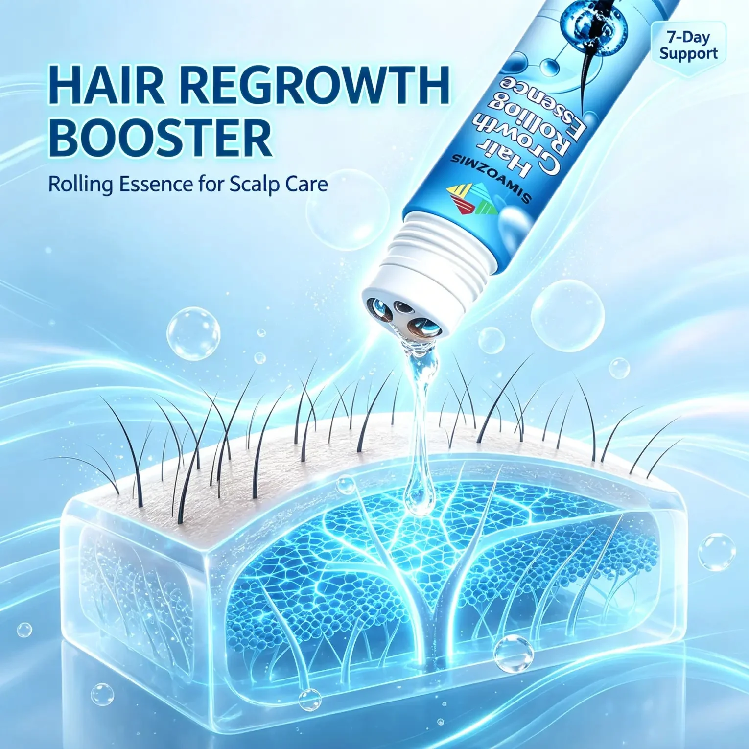 COPPER peptide massage roller hair growth liquid. Hair grows like seedlings sprouting in spring.
