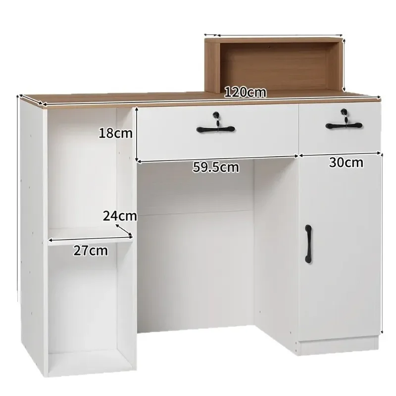 Modern Retail Checkout Counter with Display Cabinet for Supermarket Bar Milk Tea Shop Front Desk Payment Station
