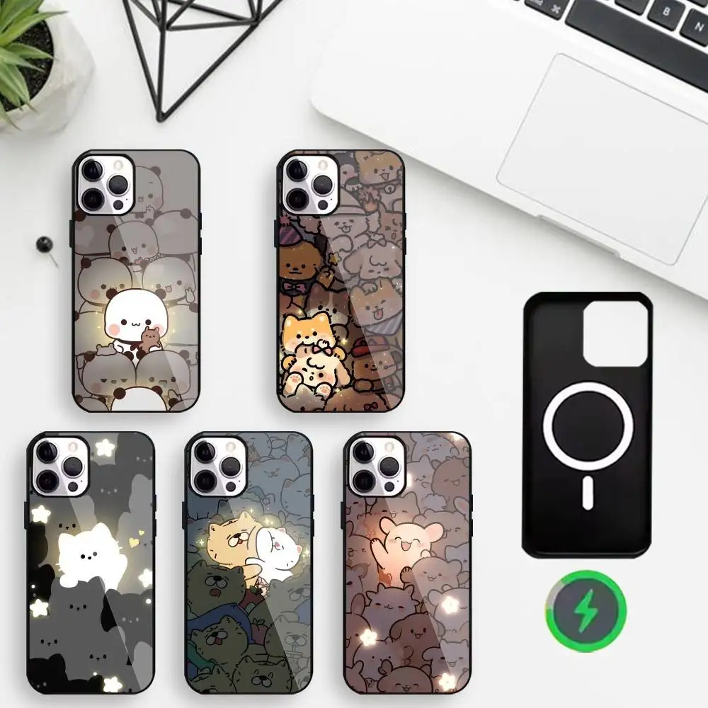 

Sleek Sketch Charm glowing cartoon Phone Case For iPhone17,16,15,14,13,12,11 Plus,For Magnetic Wireless Charge Cover