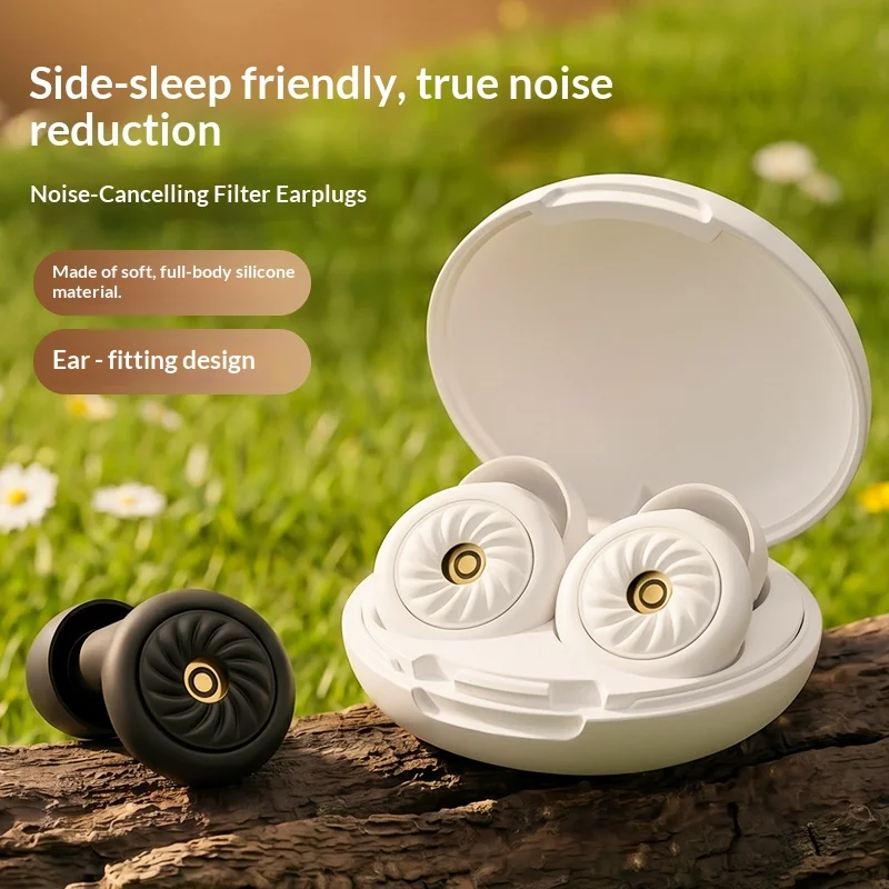 XYM Reusable Silicone Earplugs for Sleeping, Up to 29dB Noise Reduction, Side Sleeper Ear Plugs with Carry Case