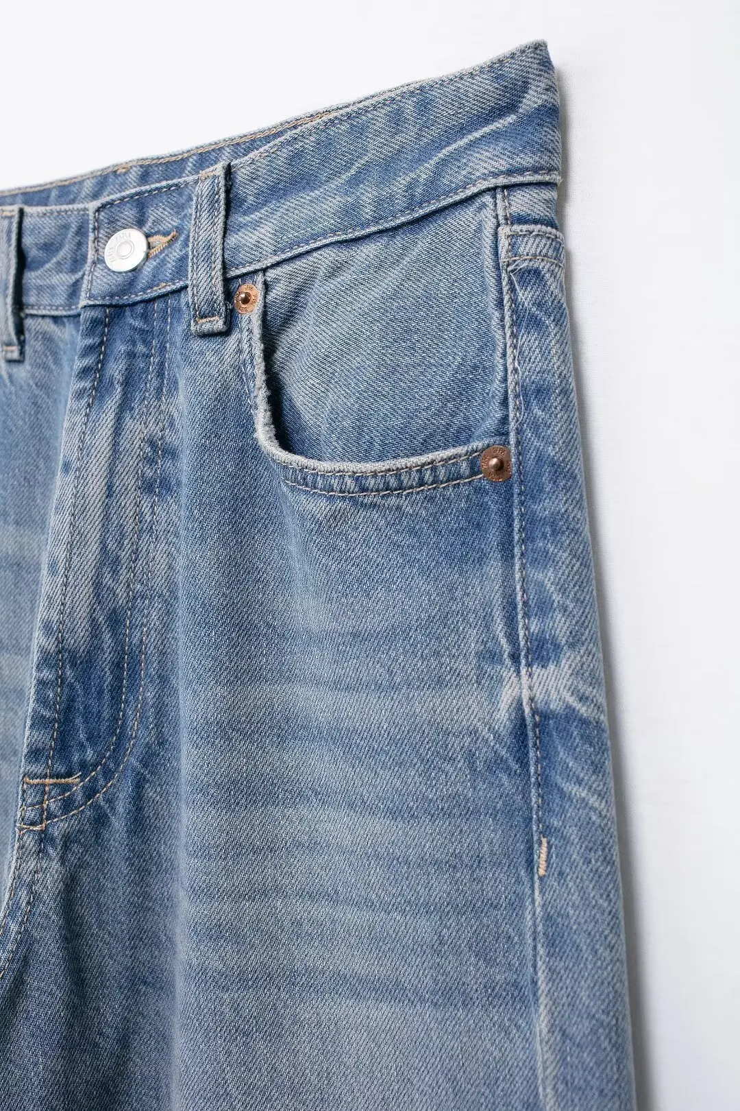 Jeans retrô de cintura alta feminino com zíper, tecido jeans, calças de perna larga, brincalhão, casual, novo, moda, 2024