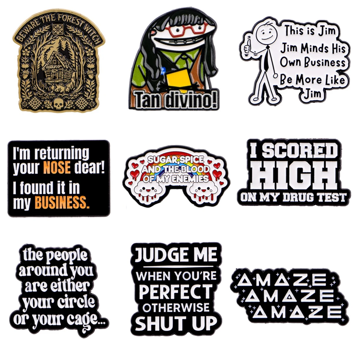 Pin esmaltado arcoíris con frases en español, broche divertido para abrigos, insignias de solapa de moda, joyería, regalo para amigos