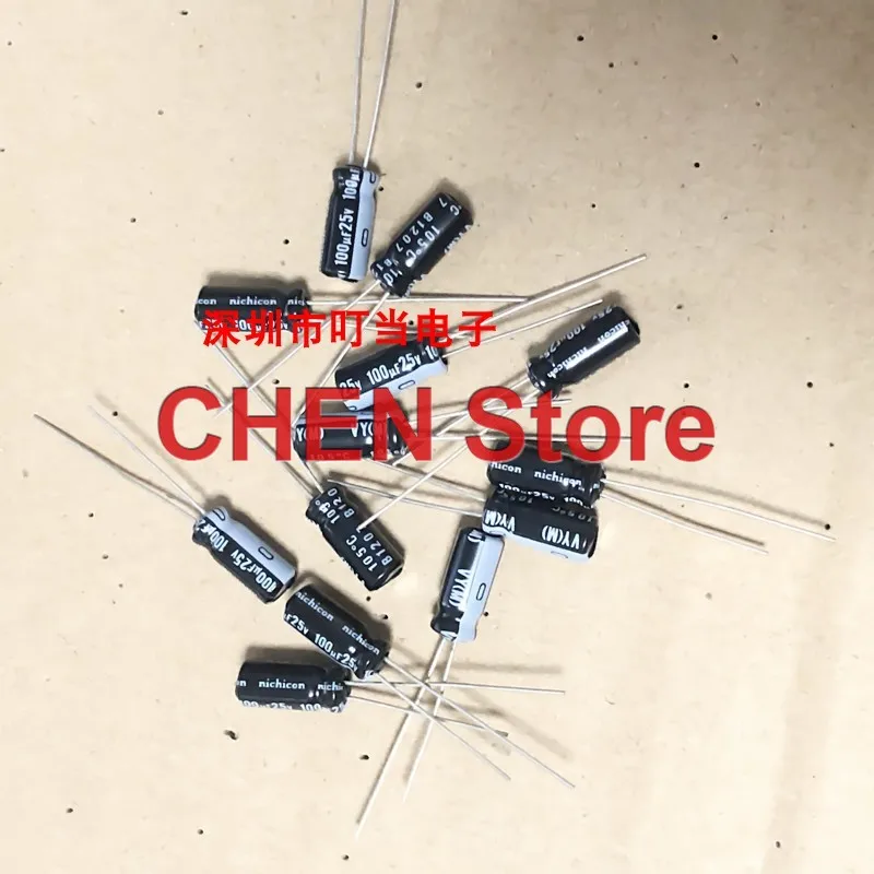 20PCS/50PCS NICHICON VY 25V100UF 5X11MM Aluminum Electrolytic Capacitor 100uF/25v 105C 100uf 25v Free Shipping