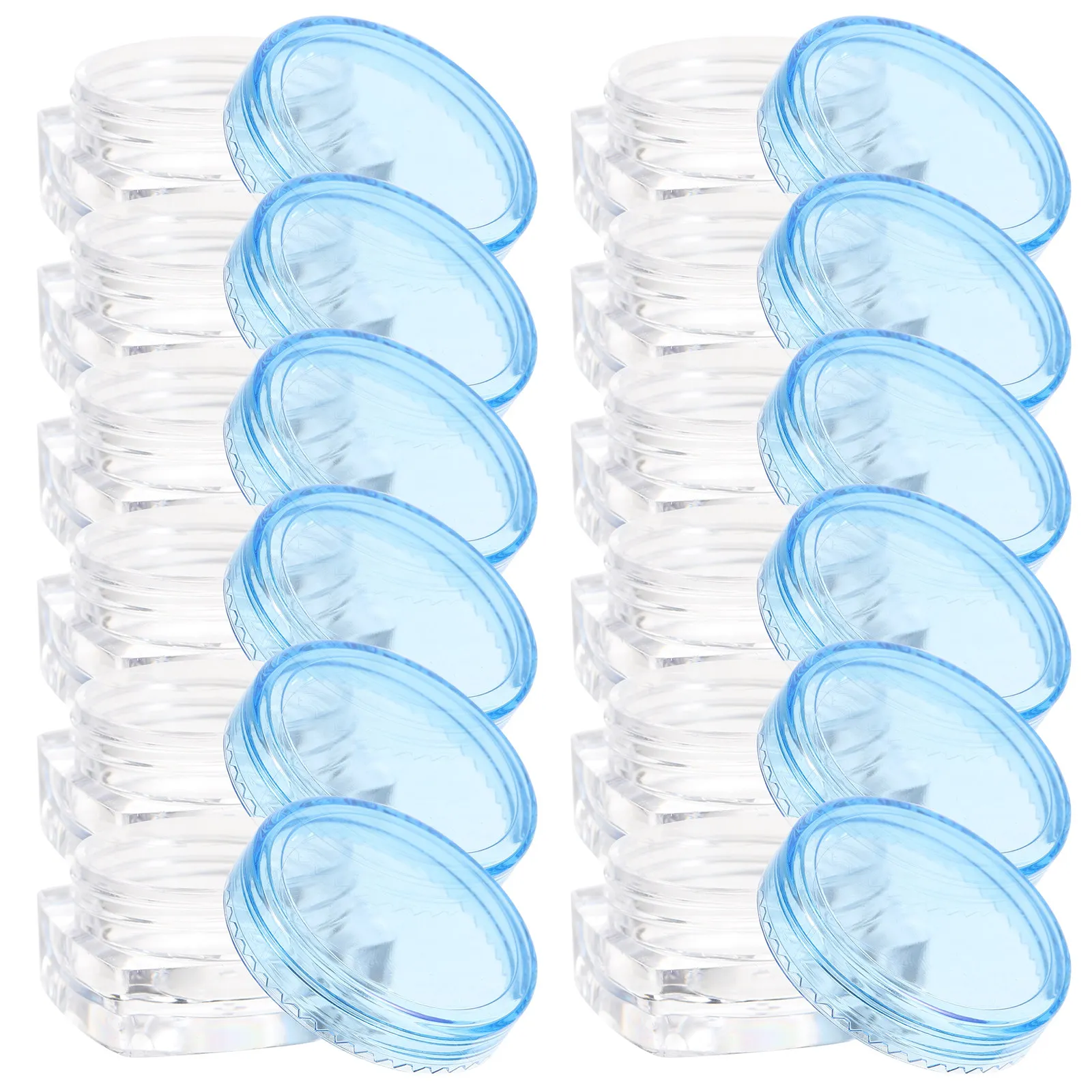 12Pcs Square Bottom Cream Containers Sturdy Reusable Travel Lotion Jars Empty Sample Bottles Portable Face Cream