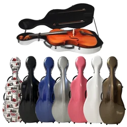 1/2 1/4 Cello Carbon Fiber Hard Case waterproof Box High quality carbon fiber Protective cello backpack 3kg